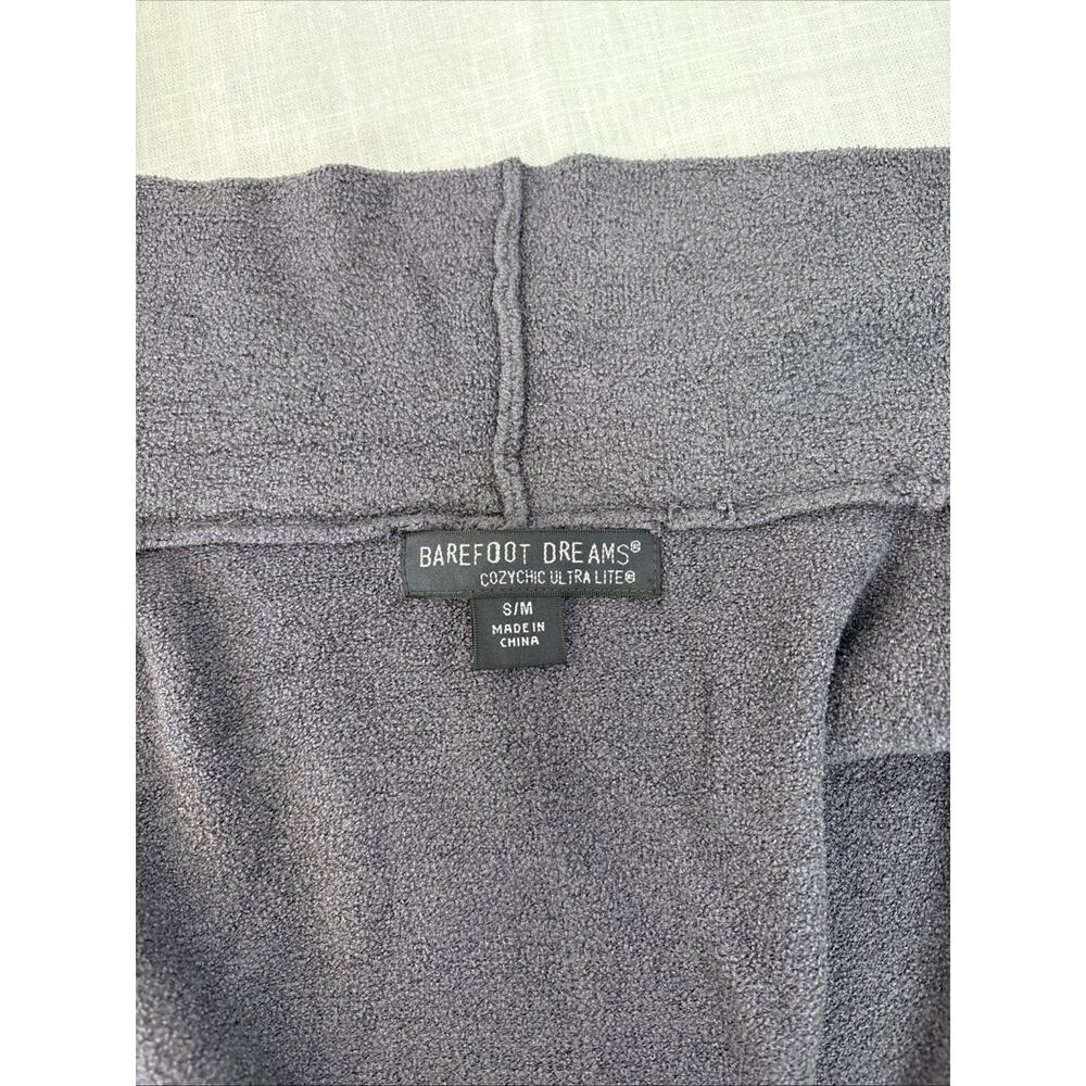 Barefoot Dreams CozyChic Ultra Lite Open Front Cardigan Dusty Blue Gray Pockets - Picture 5 of 10